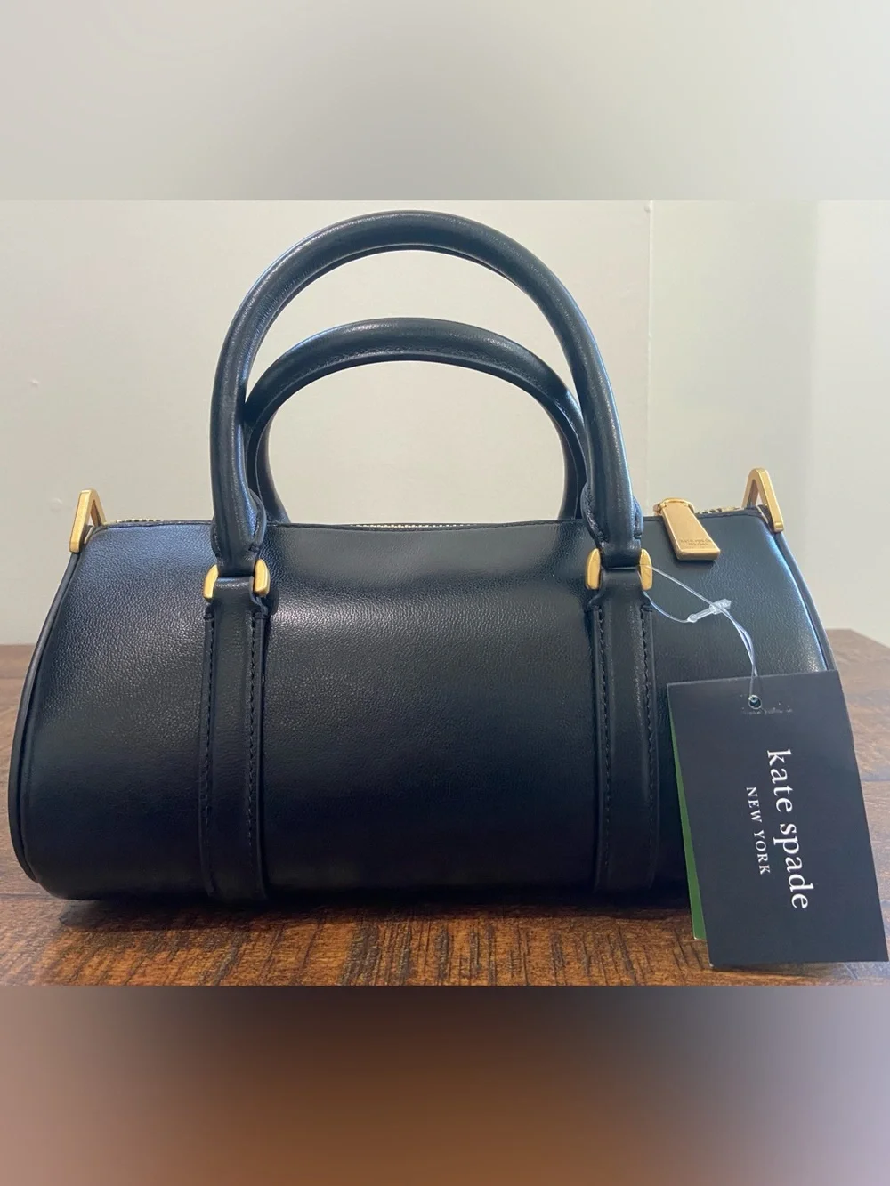 Kate Spade Icon Fine Grain Leather Small Barrel Bag